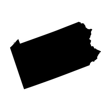 Pennsylvania map icon USA logo design illustration