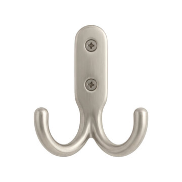 Modern double wall hook isolated on transparent background