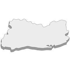 3D map dimension - continent North America country El Salvador © badrpost