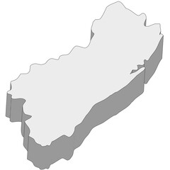 3D map dimension - continent North America country El Salvador © badrpost