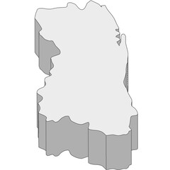 3D map dimension - continent North America country El Salvador © badrpost