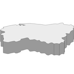 3D map dimension - continent North America country El Salvador © badrpost