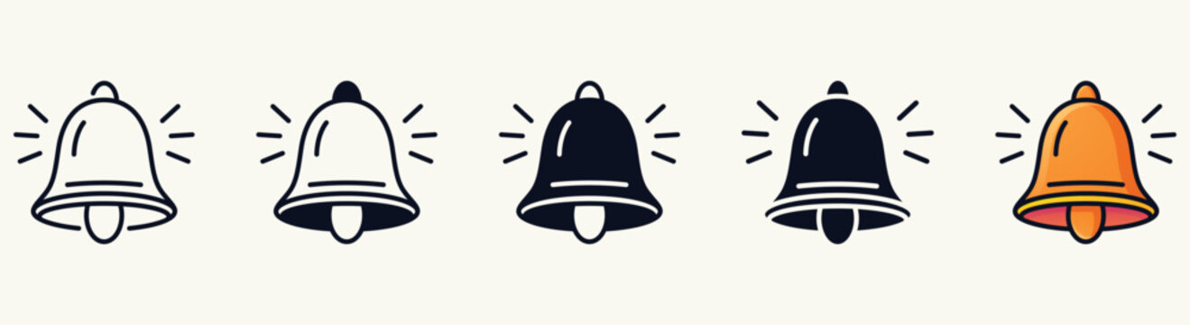 Notification Bell Icons Set
