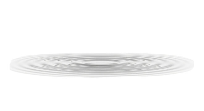 Minimalist water ripple distortion effect with soft lighting, isolated on transparent background