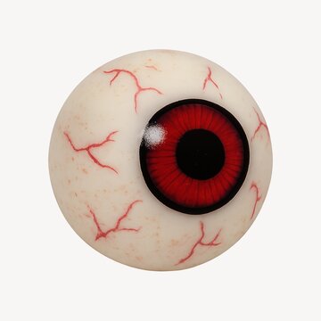 Realistic eerie eyeball illustration