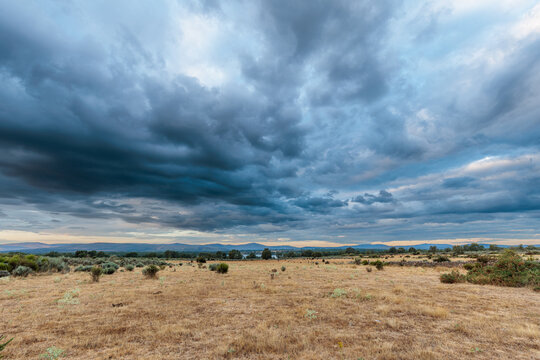 Landscape next to the Valpara&iacute;so Reservoir, Zamora, Castile and Le&oacute;n, Spain.
