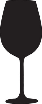 vector,silhouette of a wine glass