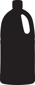 vector,Silhouette of a plastic detergent bottle
