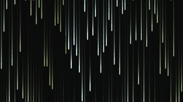 A pattern of vertical light streaks in varying shades of white and gray against a solid black background, creating an abstract and modern visual effect.