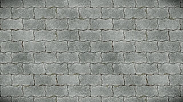 Gray interlocking paving stones form a seamless loop texture background.