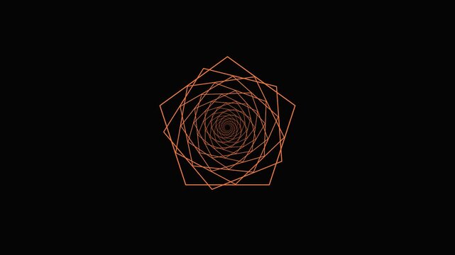 Geometric Pentagon Animation in Dark Studio with Subtle Light and Abstract Motion for Technology Concepts