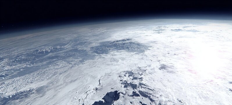 Earths Horizon - A Stunning View from Space of the Atmosphere.