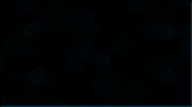 Abstract geometric shapes forming a digital network against a dark blue background with subtle light flares