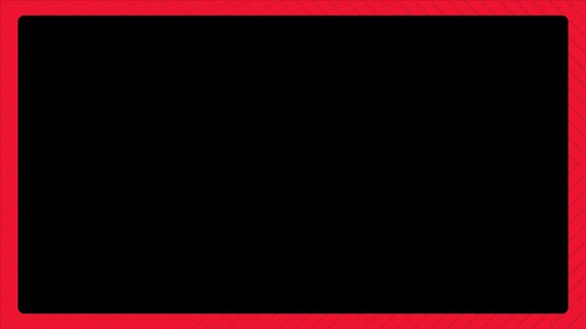 Rectangle frame featuring a vibrant red border provides a bold and minimalist enclosure for text or graphic elements.