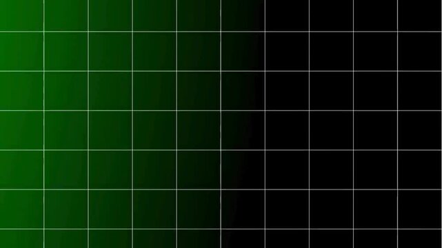 A grid pattern with a green gradient on the left fading into a solid black background on the right.
