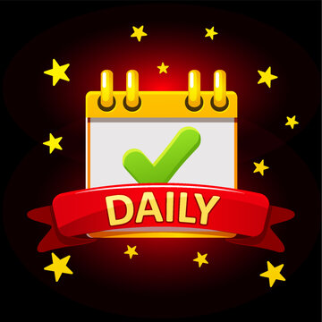 Daily Reward Calendar Icon for Casino and Mobile Games