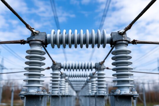 Electric power transmission tower and insulator cables