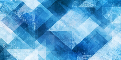 Obraz premium Abstract geometric pattern in shades of blue, creating a modern and sophisticated texture.