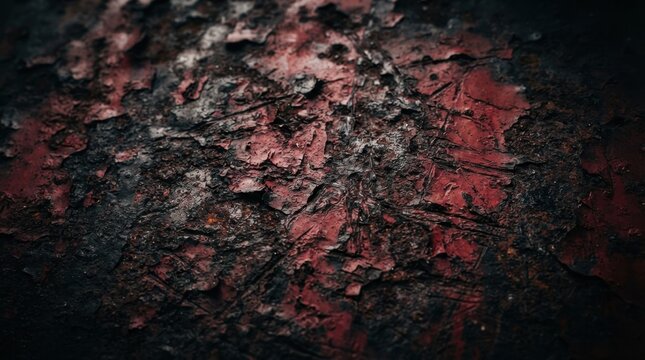 Dark Red and Black Rough Grunge Texture