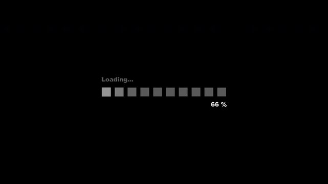 Loading Speed Bar Animation Scale and Opacity Animation With Percentage Clean White Loop Transparent Background