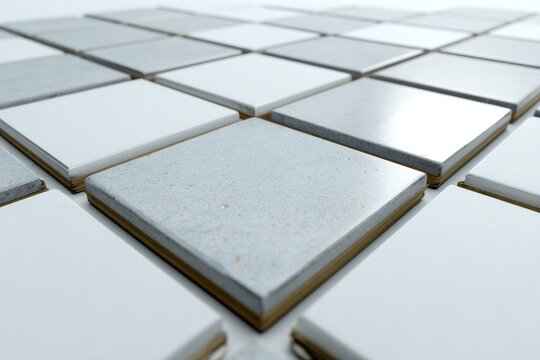 A grid of seamless, precisely aligned square tiles with a subtle matte finish creates a minimalist and modern geometric pattern, reflecting a clean aesthetic and precise design.