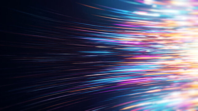 Abstract digital stream a vibrant cascade of light and data in motion