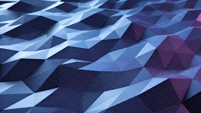 Blue and Purple Low Poly Geometric Pattern Texture - A dynamic low poly geometric pattern unfolds with shades of blue and purple.