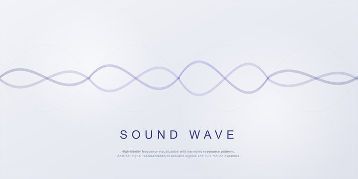 Abstract digital sound wave visualization with harmonic resonance
