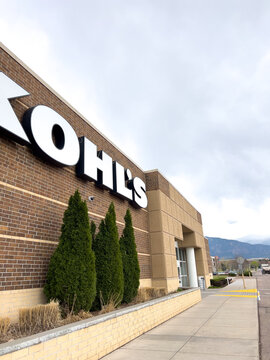 Kohls Store Entrance with Shrubs and Signage