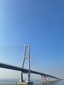 Suramadu Bridge in Surabaya-Madura, East Java, Indonesia