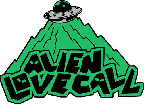 Typeface Font Band Logo Alien Love  Call