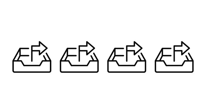 Set of outbox icons