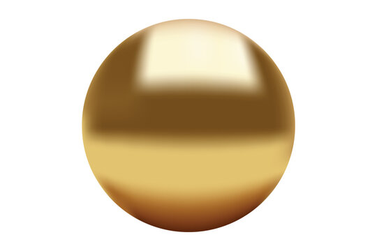 Glossy golden sphere 3d metallic gold ball