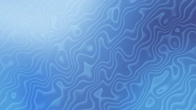 Blue Abstract Background with Organic Contour Pattern and Rich Gradient Surface