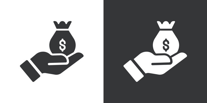 Investment icon. Solid glyph series icon