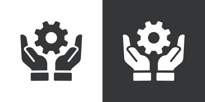 Maintenance Service icon. Solid glyph series icon