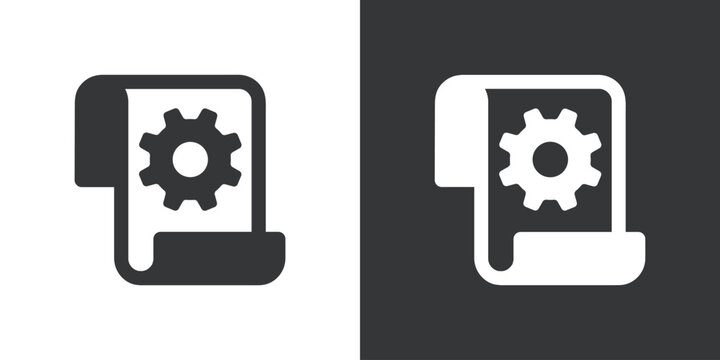 Operational Document icon. Solid glyph series icon