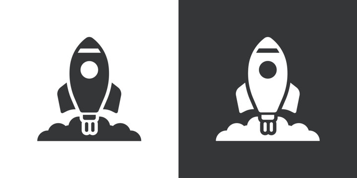 Project Startup icon. Solid glyph series icon