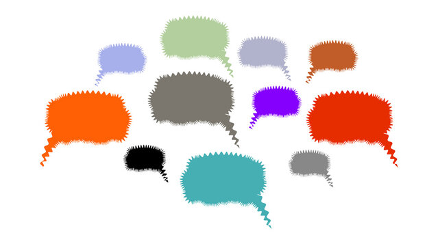 abstract zick zack corner multicolour massage icon shape in transparent background png iamges 16 to 9 retio