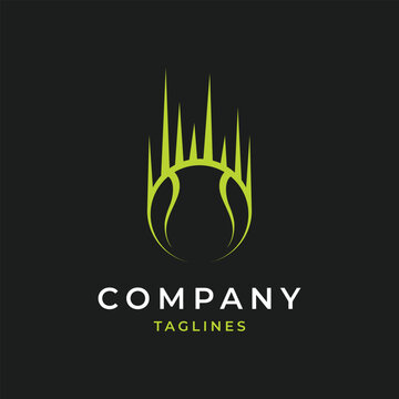 Minimal logo featuring a padel ball with vertical speed lines, representing power, motion, and high-performance play.