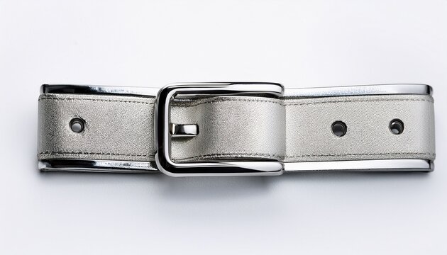 Silver Buckle Isolated On White Background