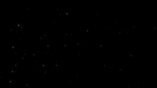 Glittering stars line glowing sparkle trail animation, magic line dust, pixie dust path,Luxury glitter sparkle star trail animation with twinkling fairy dust, effects on black background 4K