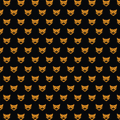 Angry Ginger Cat Pattern © Andri