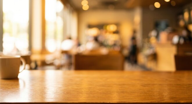Empty Wooden Table Top