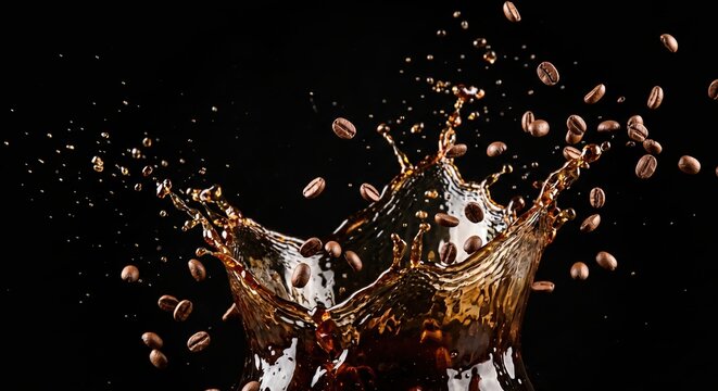 Coffee Splash Abstract