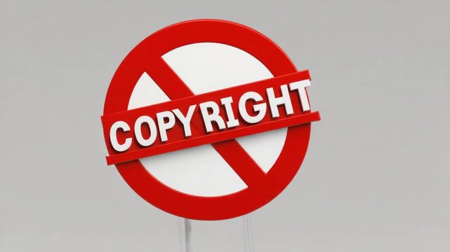 Copyright prohibition sign.