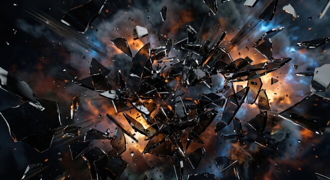 Shattered Dark Glass