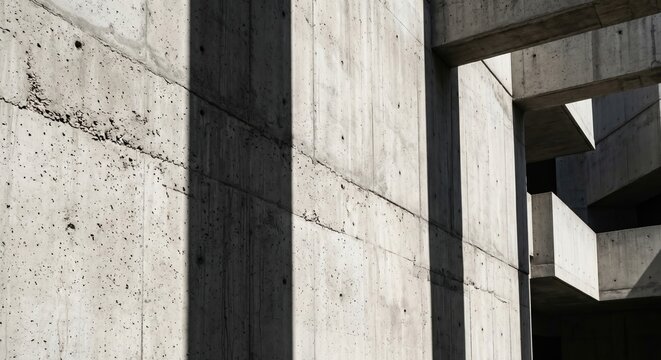 Brutalist Concrete Wall