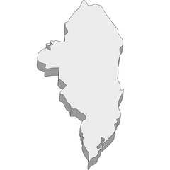 3D map dimension - continent North America country Honduras © badrpost