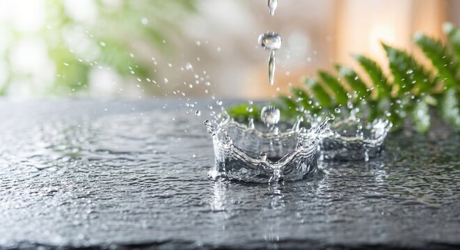Falling Water Splashes
